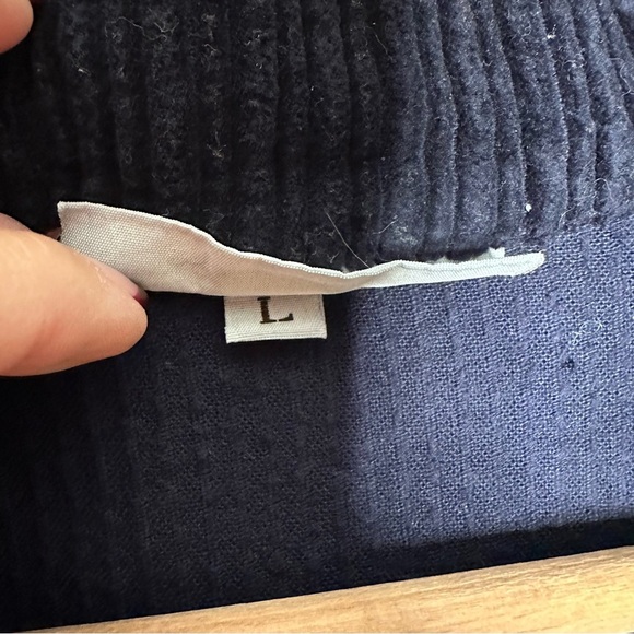 Bryn Walker | Navy Blue Button Down Corduroy Blazer Jacket Shacket Size Large - Picture 5 of 7